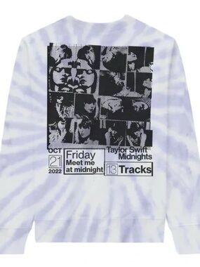 TAYLOR SWIFT • MIDNIGHTS LAVENDER TIE DYE CREWNECK (S)